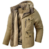 Herren Wind- und Wasserdichte Winterjacke mit Teddyfutter