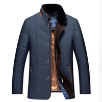 Herren Leichte Wasserdichte Winterjacke mit Stehkragen