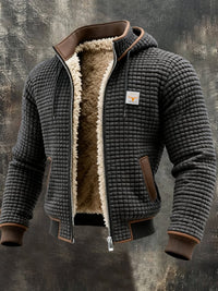 Herren Gesteppte Winterjacke mit Teddyfutter und Seitentaschen