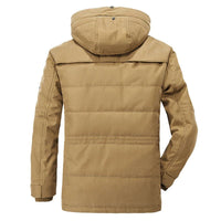 Herren Gefütterte Winterjacke mit Aufgesetzten Taschen