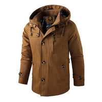 Herren Robuste Winterjacke mit Stehkragen und Brusttasche