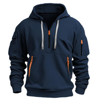 Herren Hoodie mit Kapuze und Reissverschlusstaschen