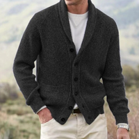 Herren Strick Cardigan mit V-Ausschnitt und Knopfleiste
