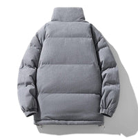 Herren Gesteppte Winterjacke mit Stehkragen und Rippbündchen