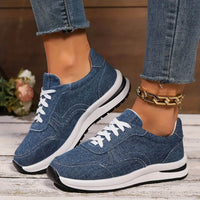 Damen Denim Sneaker mit Profilsohle