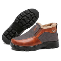 Herren Slipper mit Fellfutter und Profilsohle