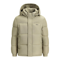 Herren Wattierte Winterjacke mit Kapuze und Seitentaschen