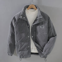Herren Gefütterte Winterjacke mit Kapuze und Seitentaschen