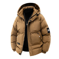 Herren Wasserabweisende Winterjacke mit Kapuze und Seitentaschen