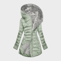 Damen Gesteppter Wintermantel mit Kapuze