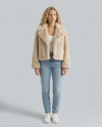 Damen Oversized Fell Winterjacke