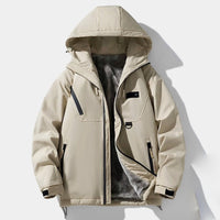 Herren Weite Fleece Winterjacke mit Kapuze