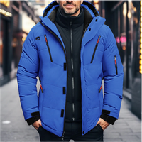 Herren Wasserdichte Winterjacke mit Kordelzug und Manschetten