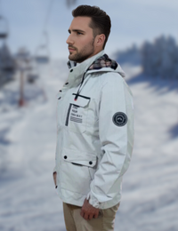 Herren Wasserdichte Ski Winterjacke mit Kapuze