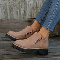 Damen Wasserdichte Winterschuhe mit Fellfutter und Profilsohle