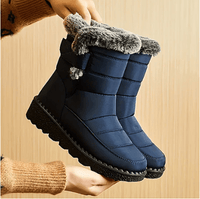 Damen Wasserdichte Gesteppte Schneestiefel mit Fellfutter