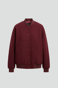 Damen College Winterjacke mit Druckknöpfen und Rippbündchen
