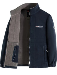 Herren Outdoor Fleece Winterjacke mit Stehkragen