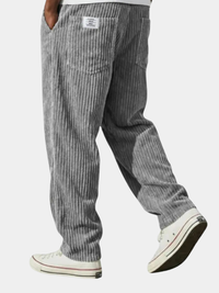 Herren Weite Stoffhose mit Kordelzug