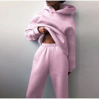 Damen Oversized Trainingsanzug mit Hoodie und Jogginghose