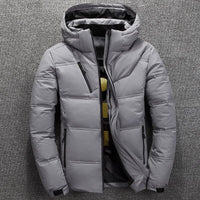 Herren Kurze Gefütterte Winterjacke mit Kapuze