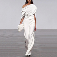 Damen One-Shoulder Jumpsuit mit Taillenbund