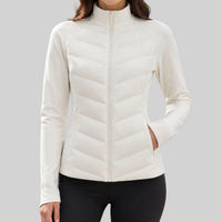 Damen Leichte Gesteppte Winterjacke mit Stehkragen und Raglanärmeln