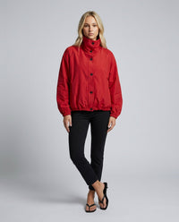 Damen Winterjacke mit Stehkragen und Puffärmeln