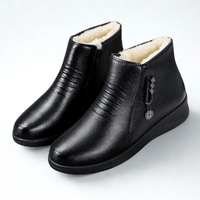 Damen Kurze Gefütterte Stiefeletten mit Fellfutter