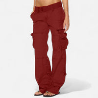 Damen Weite Cargohose mit Aufgesetzten Taschen